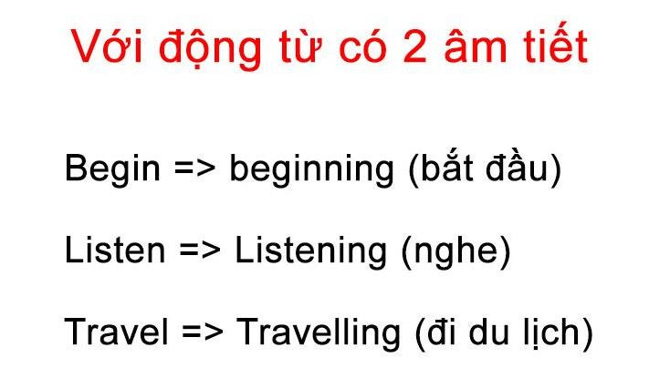 Cách thêm đuôi ing sau động từ